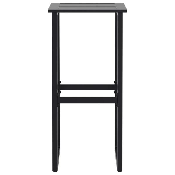 7-tlg. Gartenbar-Set Schwarz Pulverbeschichteter Stahl