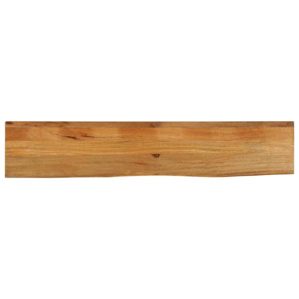 ARDEBO.de - Tischplatte mit Baumkante 180x30x2,5 cm Massivholz Mango