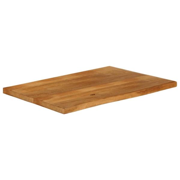 Tischplatte mit Baumkante 120x60x2,5 cm Massivholz Mango