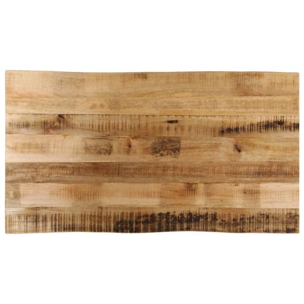 ARDEBO.de - Tischplatte mit Baumkante 120x60x3,8 cm Raues Mango Massivholz