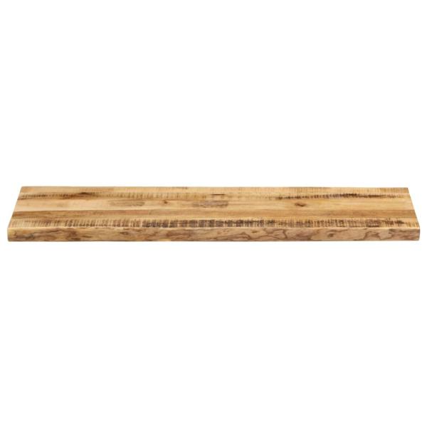 Tischplatte mit Baumkante 140x40x2,5 cm Raues Mango Massivholz