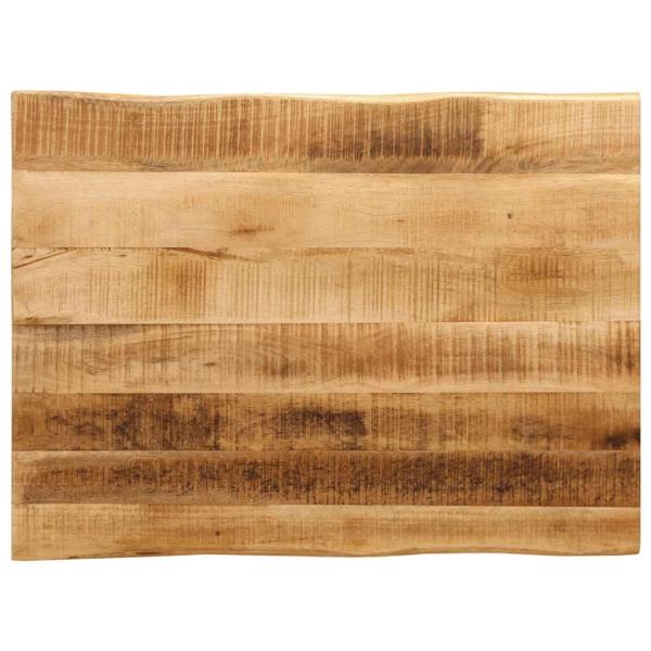 ARDEBO.de - Tischplatte mit Baumkante 80x60x2,5 cm Raues Mango Massivholz