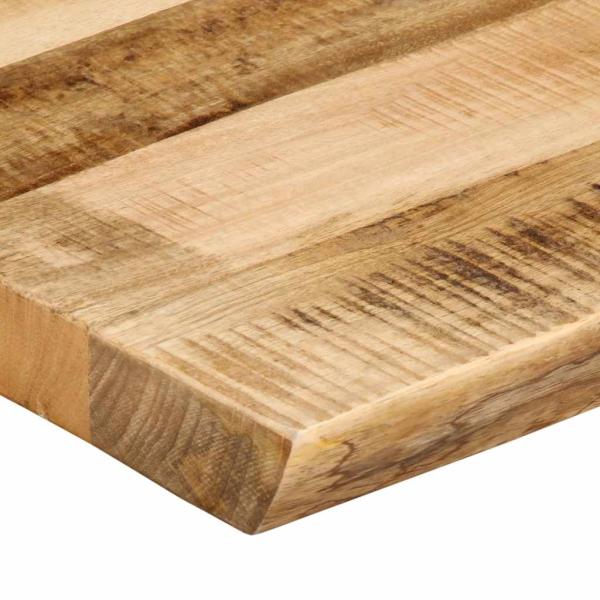 Tischplatte mit Baumkante 100x60x3,8 cm Raues Mango Massivholz