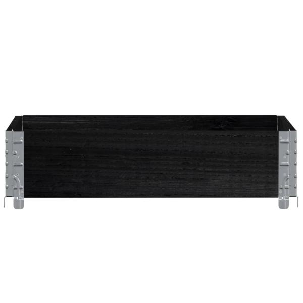 Pflanzkasten Schwarz 80x60 cm Massivholz Kiefer