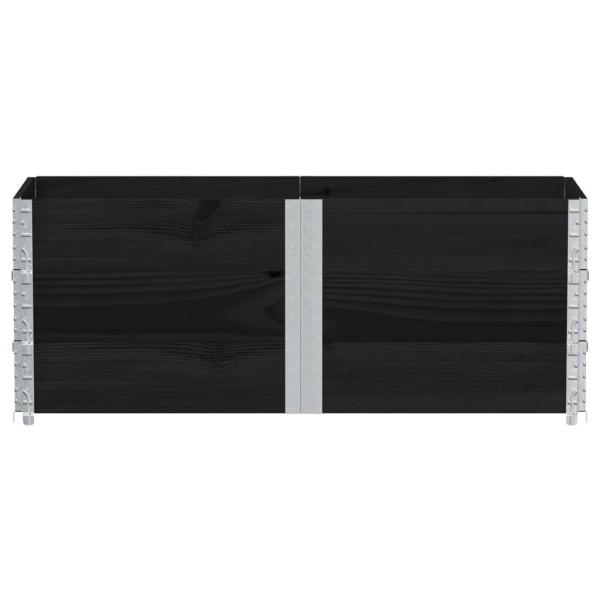 Pflanzkasten Schwarz 150x50 cm Massivholz Kiefer