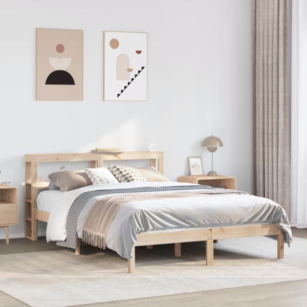 ARDEBO.de - Massivholzbett ohne Matratze 160x200 cm Kiefernholz