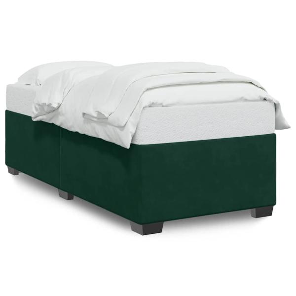 Bettgestell ohne Matratze Dunkelgrün 90x190 cm Samt