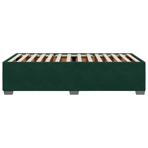Bettgestell ohne Matratze Dunkelgrün 90x190 cm Samt
