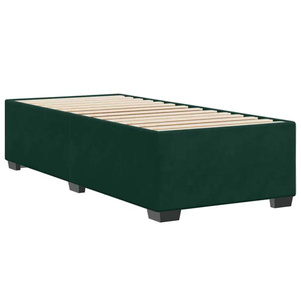 Bettgestell ohne Matratze Dunkelgrün 90x200 cm Samt