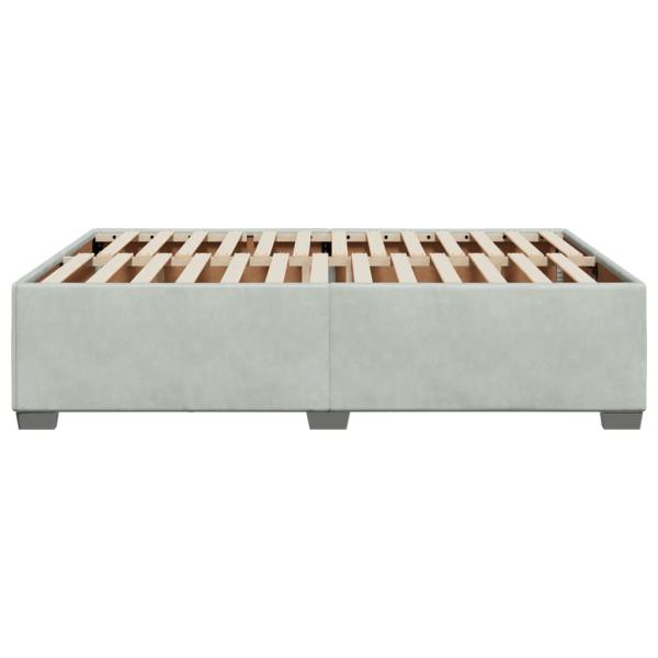 Bettgestell ohne Matratze Hellgrau 140x190 cm Samt