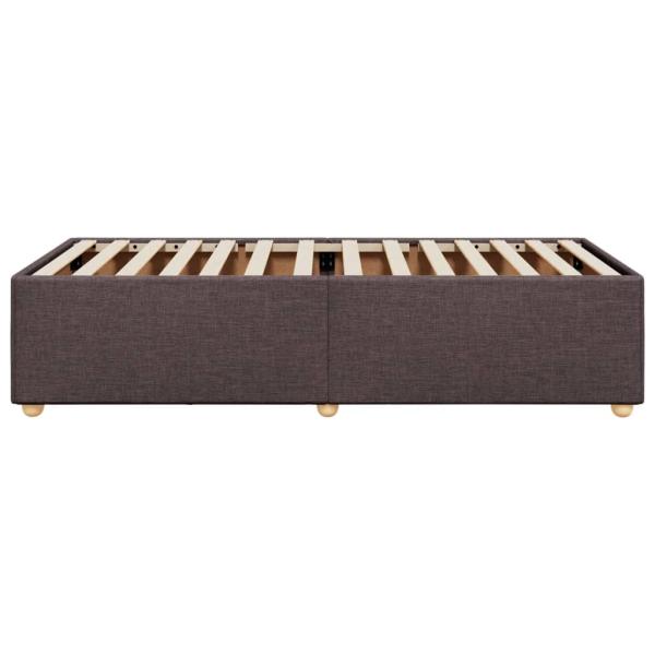 Bettgestell ohne Matratze Dunkelbraun 80x200 cm Stoff