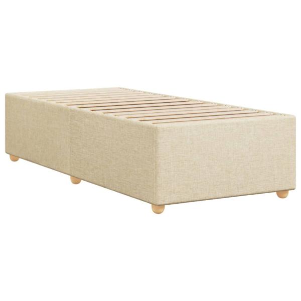 Bettgestell ohne Matratze Creme 80x200 cm Stoff