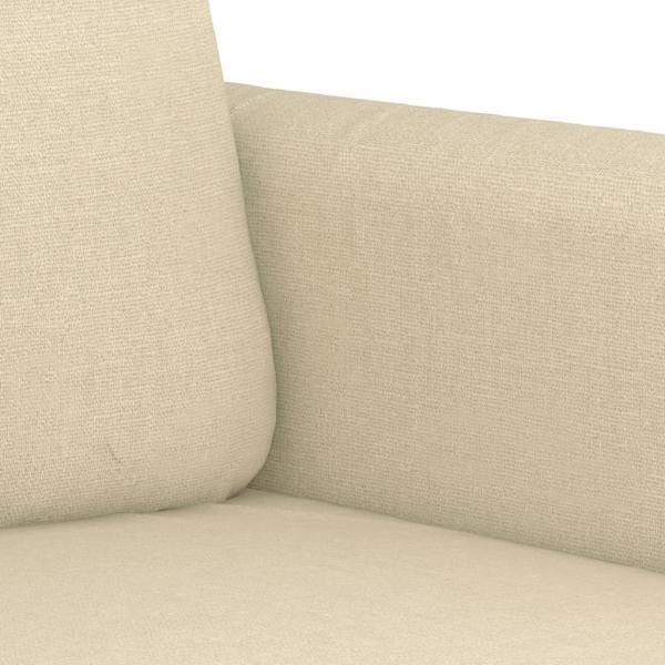 2-Sitzer-Sofa Creme 140 cm Stoff