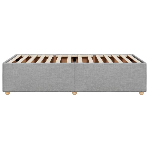 Bettgestell ohne Matratze Hellgrau 100x200 cm Stoff