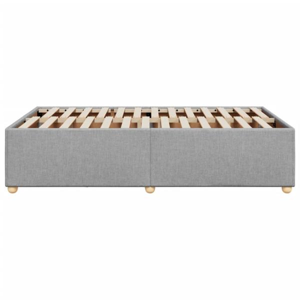 Bettgestell ohne Matratze Hellgrau 120x190 cm Stoff