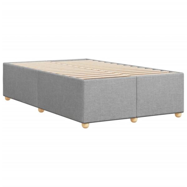 Bettgestell ohne Matratze Hellgrau 120x190 cm Stoff