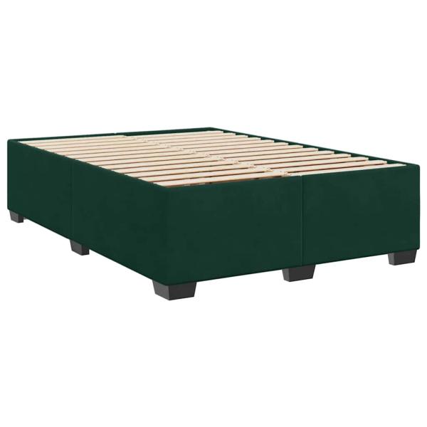 Bettgestell ohne Matratze Dunkelgrün 160x200 cm Samt