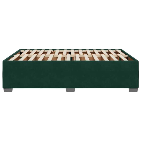 Bettgestell ohne Matratze Dunkelgrün 160x200 cm Samt