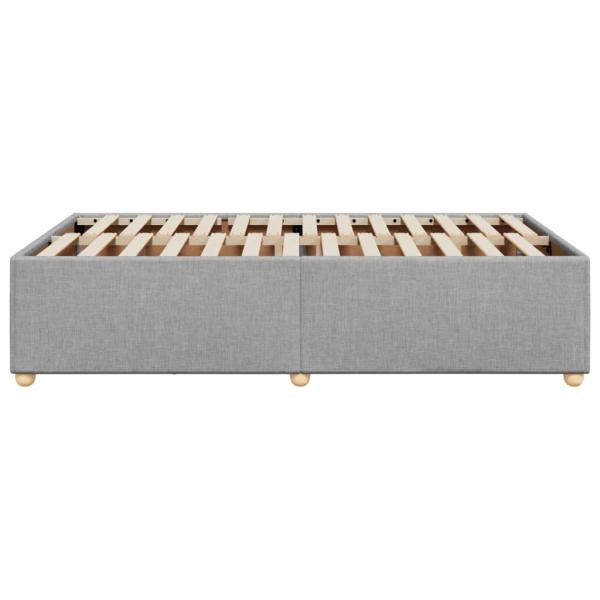 Bettgestell ohne Matratze Hellgrau 120x200 cm Stoff
