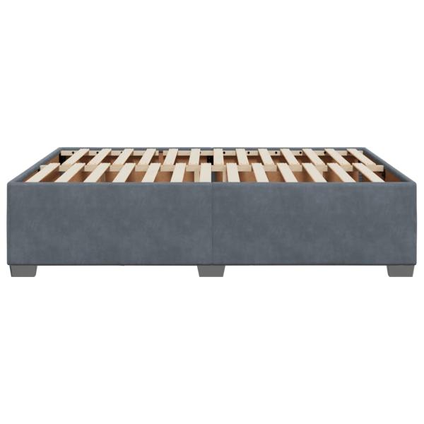 Bettgestell ohne Matratze Dunkelgrau 160x200 cm Samt