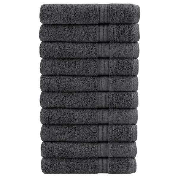 ARDEBO.de - Premium Saunatücher SOLUND 10 Stk. Anthrazit 80x200 cm 600 g/m²