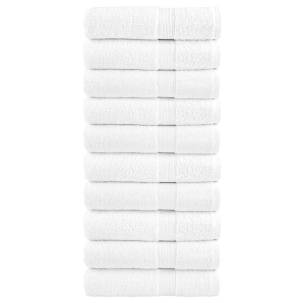 ARDEBO.de - Premium Handtücher SOLUND 10 Stk. Weiß 50x100 cm 600 g/m²