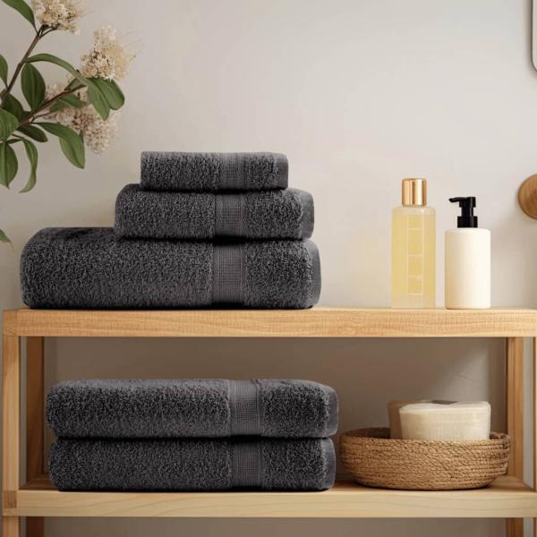 Premium Gästetücher SOLUND 4 Stk. Anthrazit 30x50 cm 600 g/m²