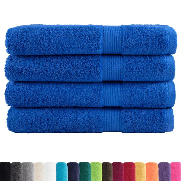 Premium Handtücher SOLUND 4 Stk. Blau 100x200 cm 600 g/m²