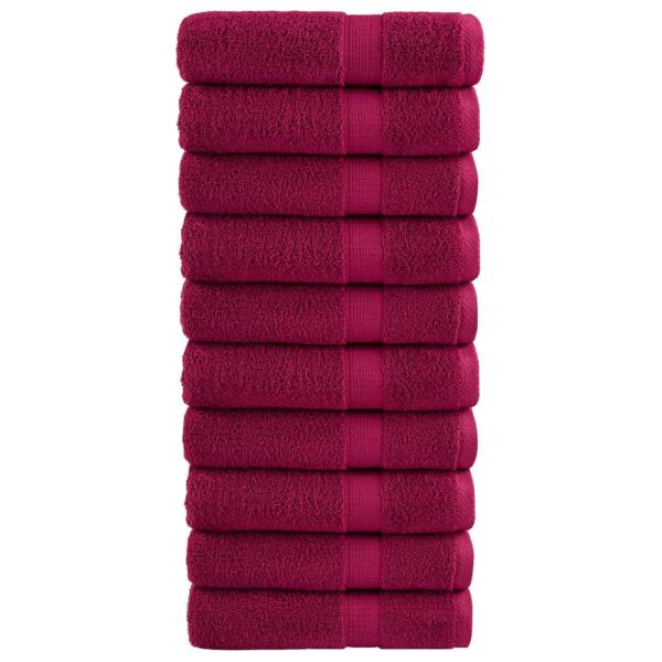 ARDEBO.de - Premium Badetücher SOLUND 10 Stk. Bordeaux 100x150 cm 600 g/m²