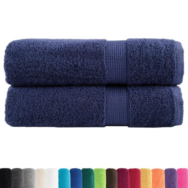 Premium Handtücher SOLUND 2 Stk. Marineblau 50x100 cm 600 g/m²