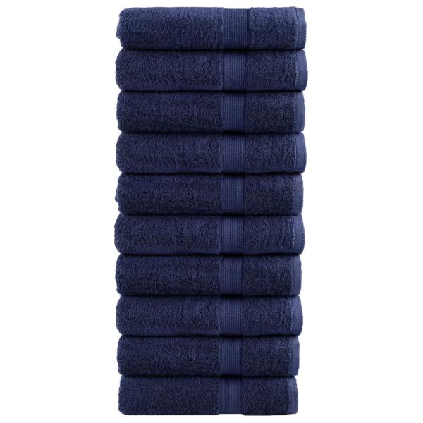 Premium Duschtücher SOLUND 10 Stk. Marineblau 70x140 cm 600 g/m²