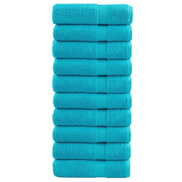 Premium-Duschtücher SOLUND 10 Stk. Türkis 70x140 cm 600 g/m²