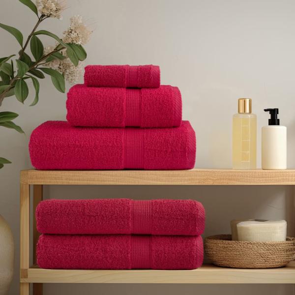 Premium Badetücher SOLUND 10 Stk. Rot 100x150 cm 600 g/m²