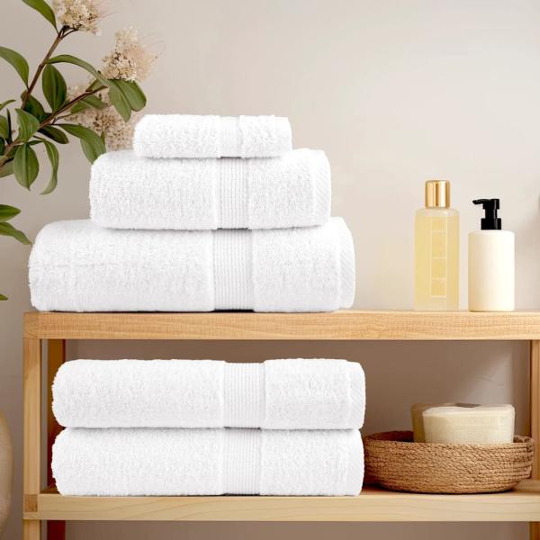 ARDEBO.de - 12 tlg. Premium-Handtuch-Set SOLUND Weiß 600 g/m²