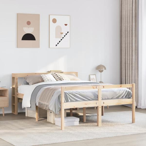 ARDEBO.de - Seniorenbett mit Kopfteil ohne Matratze 140x190 cm