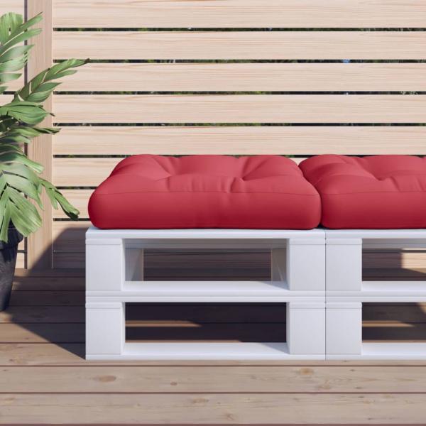 ARDEBO.de - Palettenkissen Weinrot 50x50x12 cm Stoff