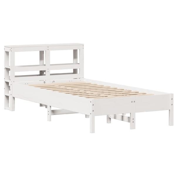 Massivholzbett ohne Matratze Weiß 75x190 cm Kiefernholz
