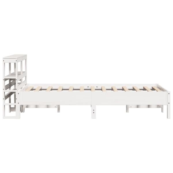 Massivholzbett ohne Matratze Weiß 75x190 cm Kiefernholz