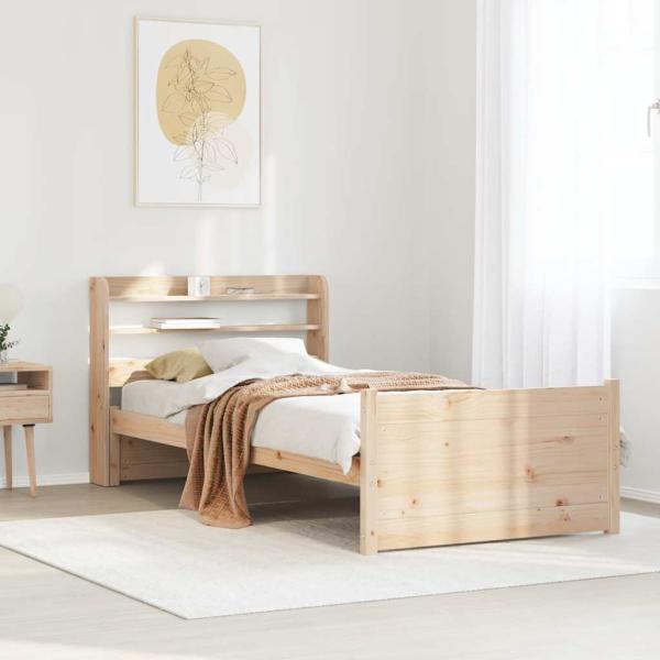 ARDEBO.de - Bettgestell mit Kopfteil ohne Matratze 75x190 cm