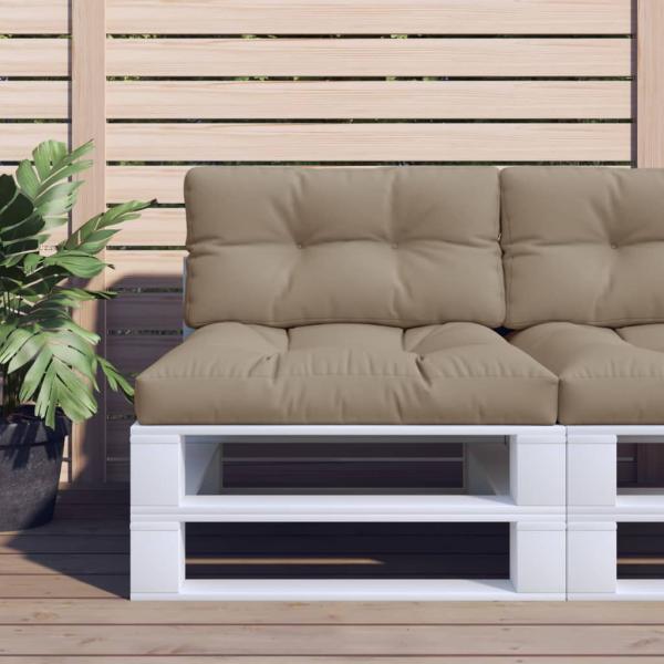 ARDEBO.de - Palettenkissen Taupe 80x40x12 cm Stoff