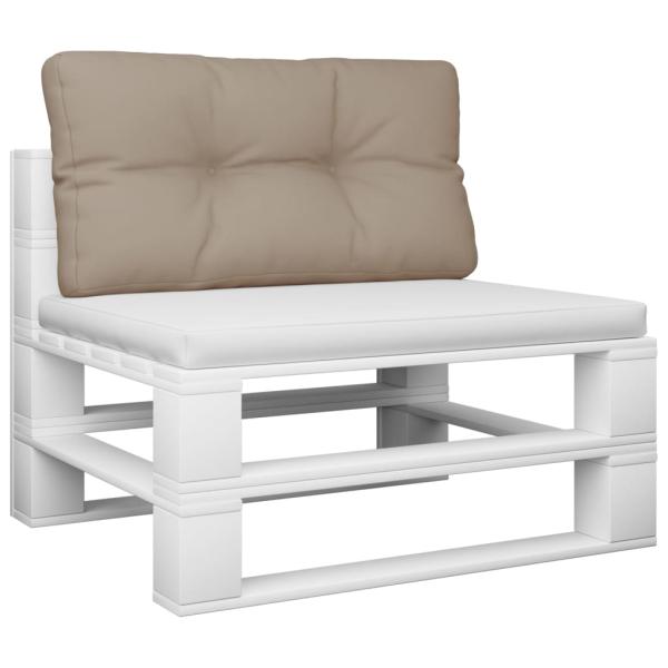 Palettenkissen Taupe 80x40x12 cm Stoff