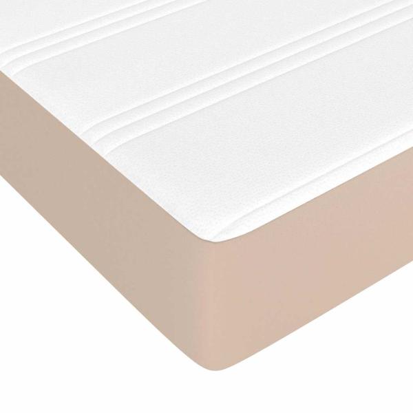 Taschenfederkernmatratze für Kinder Mittel Hellbraun 80x160 Kunstleder