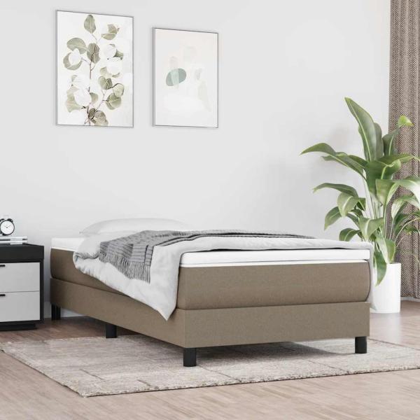 ARDEBO.de - Taschenfederkernmatratze für Kinder Mittel Taupe 80x160 cm Stoff