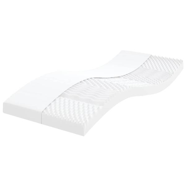 ARDEBO.de - Schaumstoffmatratze Weiß 100x210 cm 7-Zonen Härtegrad 20 ILD