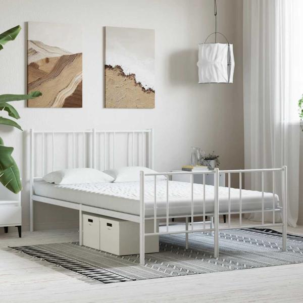Schaumstoffmatratze Weiß 120x220 cm 7-Zonen Härtegrad 20 ILD