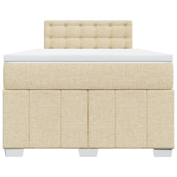 Boxspringbett mit Matratze Creme 120x190 cm Stoff