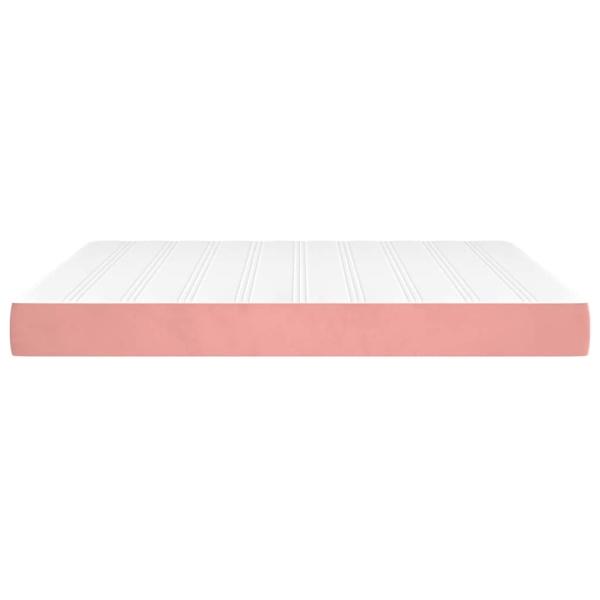 Taschenfederkernmatratze Mittel Rosa 160x220x20 cm Samt