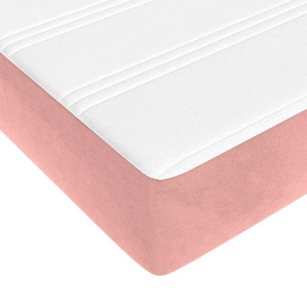 Taschenfederkernmatratze Mittel Rosa 160x220x20 cm Samt