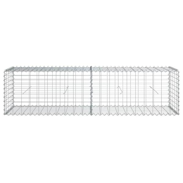 Gabione mit Deckel 200x50x50 cm Verzinktes Eisen