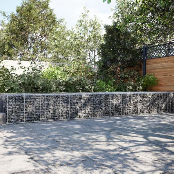 ARDEBO.de - Gabione mit Deckel 700x100x50 cm Verzinktes Eisen